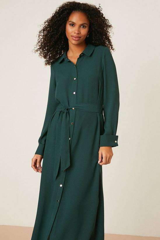 Dorothy Perkins Green Belted Midi Shirt Dress 2