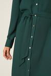 Dorothy Perkins Green Belted Midi Shirt Dress thumbnail 5