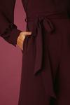 Dorothy Perkins Burgundy Long Sleeve Jumpsuit thumbnail 4