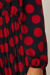 Dorothy Perkins Red Spot Pleated Wrap Midi Dress thumbnail 5