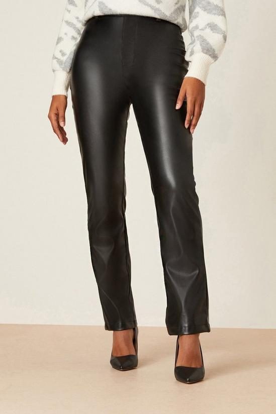 Dorothy Perkins Faux Leather Button Trouser 1