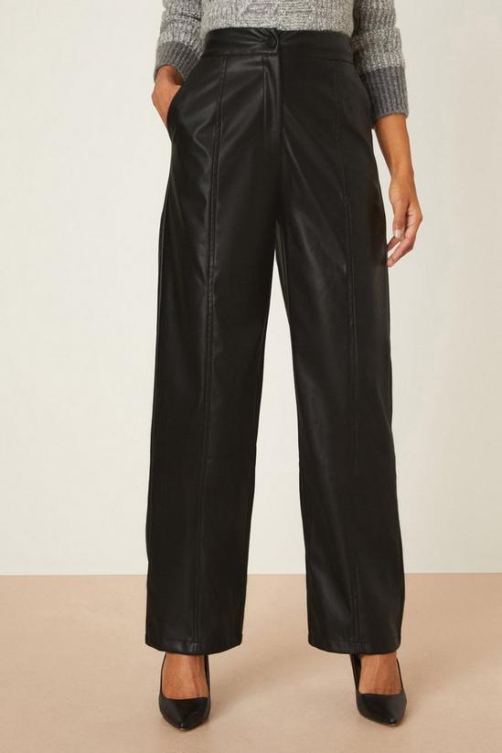 Dorothy Perkins Faux Leather Wide Leg Trouser 1