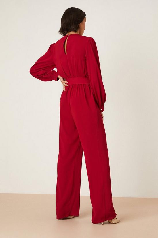 Dorothy Perkins Tall Red Long Sleeve Jumpsuit 3