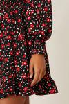 Dorothy Perkins Red Ditsy Floral Shirred Waist Mini Dress thumbnail 5