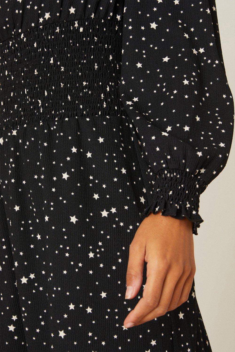 Celleni star best sale print midi dress