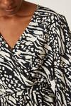 Dorothy Perkins Tall Mono Animal Tie Waist Wrap Mini Dress thumbnail 4