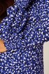 Dorothy Perkins Petite Blue Printed Shirred Cuff Mini Dress thumbnail 5