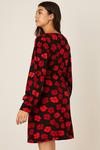 Dorothy Perkins Curve Red Floral Ruched Front Mini Dress thumbnail 3