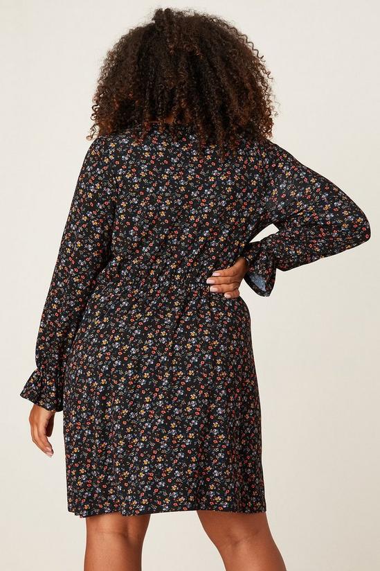 Dorothy Perkins Curve Floral Ruched Front Mini Dress 3