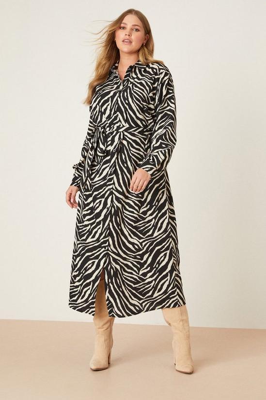 Dorothy Perkins Curve Mono Zebra Shirt Dress 2