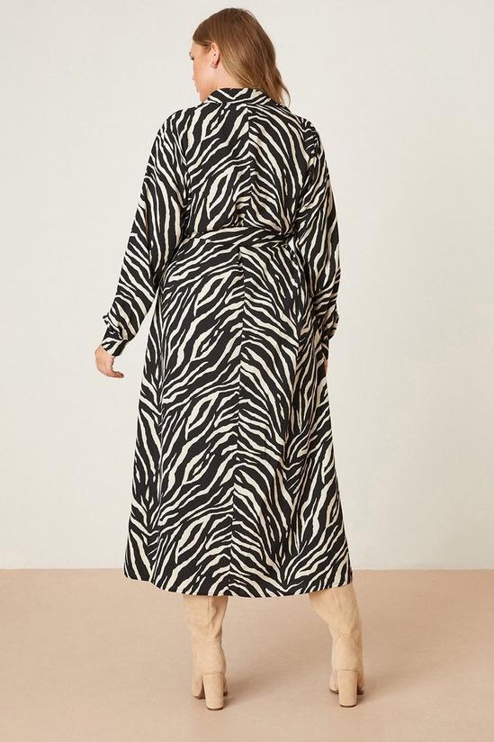 Dorothy Perkins Curve Mono Zebra Shirt Dress 3