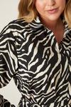 Dorothy Perkins Curve Mono Zebra Shirt Dress thumbnail 4