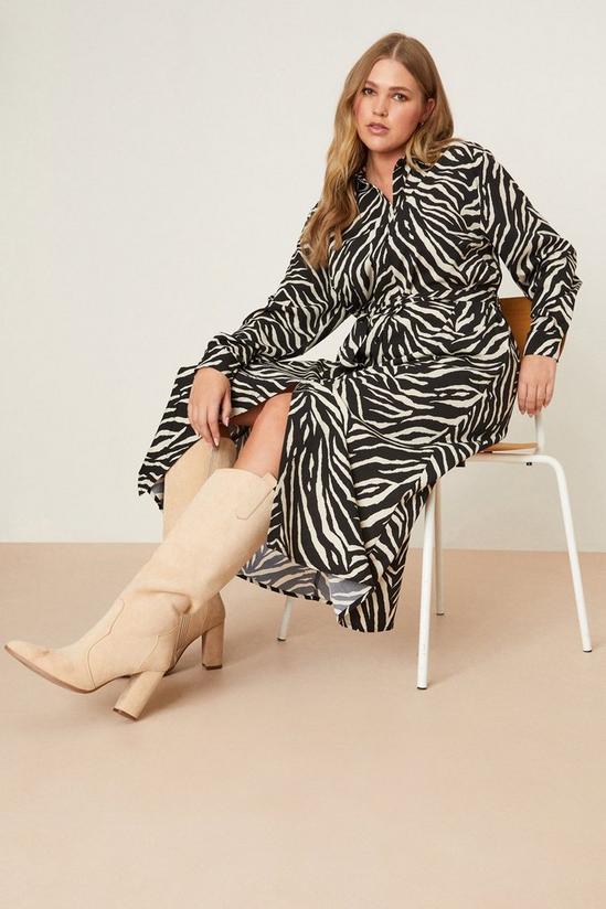 Dorothy Perkins Curve Mono Zebra Shirt Dress 5