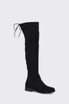 Dorothy Perkins Kami Flat Faux Suede Knee High Boots thumbnail 2