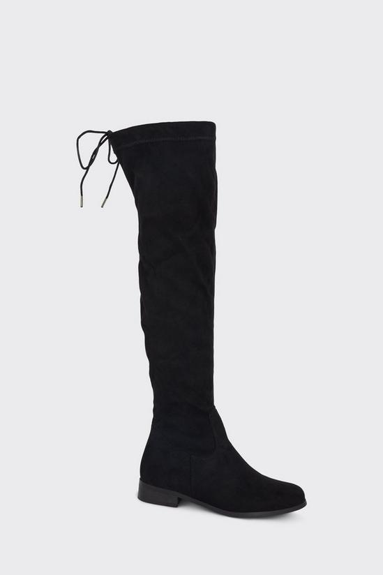 Dorothy Perkins Kami Flat Faux Suede Knee High Boots 2