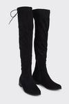 Dorothy Perkins Kami Flat Faux Suede Knee High Boots thumbnail 3