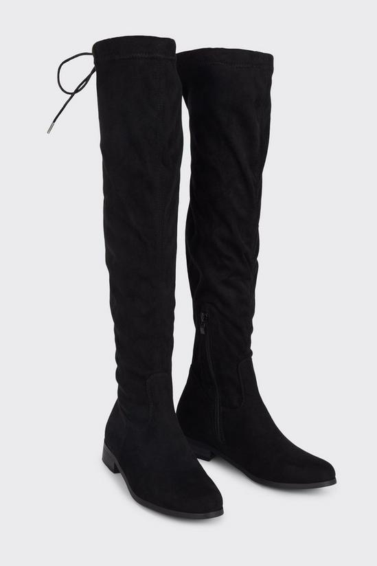 Dorothy Perkins Kami Flat Faux Suede Knee High Boots 3