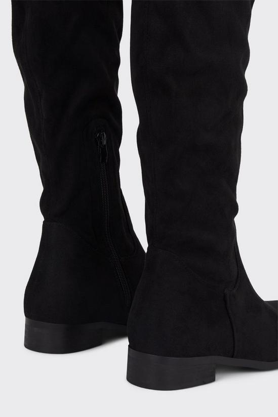 Dorothy Perkins Kami Flat Faux Suede Knee High Boots 4