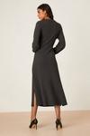 Dorothy Perkins Charcoal Marl Soft Touch Tie Front Midi Dress thumbnail 3