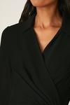 Dorothy Perkins Tall Black Collar Wrap Mini Dress thumbnail 4