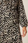 Dorothy Perkins Petite Mono Zebra Print Ruffle Wrap Mini Dress thumbnail 5