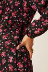 Dorothy Perkins Petite Pink Ditsy Floral Ruffle Wrap Mini Dress thumbnail 4