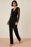 Dorothy Perkins Tall Black Lace Sleeve Jumpsuit thumbnail 2