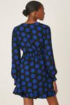 Dorothy Perkins Tall Blue Spot Shirred Textured Mini Dress thumbnail 3