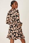Dorothy Perkins Tall Mono Floral Shirred Textured Mini Dress thumbnail 3