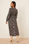 Dorothy Perkins Petite Ditsy Floral Shirred Waist Textured Midi Dress thumbnail 3