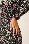 Dorothy Perkins Petite Ditsy Floral Shirred Waist Textured Midi Dress thumbnail 4