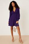 Dorothy Perkins Twist  Purple Long Sleeve Mini Dress thumbnail 1