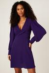 Dorothy Perkins Twist  Purple Long Sleeve Mini Dress thumbnail 2