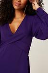 Dorothy Perkins Twist  Purple Long Sleeve Mini Dress thumbnail 4