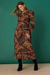 Dorothy Perkins Floral Printed Long Sleeve Midi Dress thumbnail 2