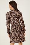 Dorothy Perkins Petite Leopard Long Sleeve Shift Mini Dress thumbnail 3