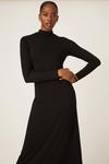 Dorothy Perkins Tall Black Long Sleeve Roll Neck Midi Dress thumbnail 1