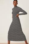 Dorothy Perkins Tall Mono Long Sleeve Roll Neck Midi Dress thumbnail 5