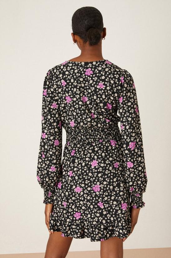 Dorothy Perkins Tall Ditsy Floral Shirred Textured Mini Dress 3