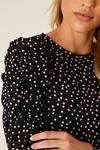 Dorothy Perkins Ruched Sleeve Spot Mini Dress thumbnail 4