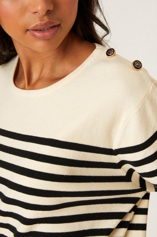 Dorothy Perkins Stripe Button Shoulder Detail Jumper 4
