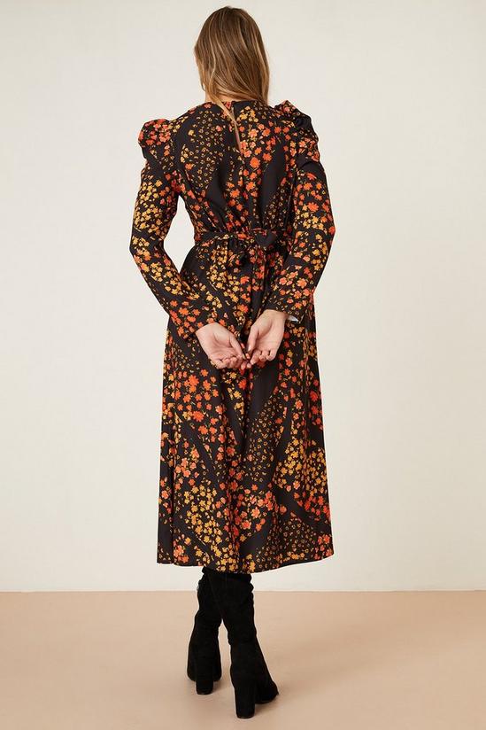 Dorothy Perkins Petite Floral Printed Long Sleeve Midi Dress 3