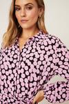 Dorothy Perkins Pink Spot Print Tie Midi Shirt Dress thumbnail 4