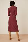 Dorothy Perkins Purple Spot Ruched Skirt Midi Dress thumbnail 3