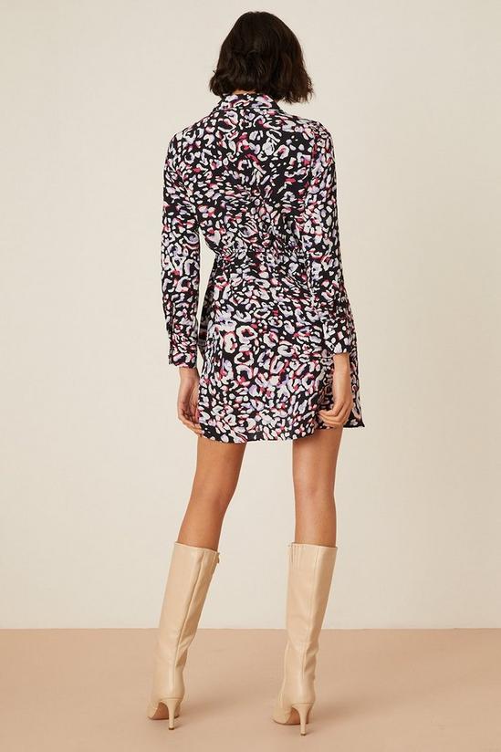 Dorothy Perkins Multi Leopard Print Collar Wrap Mini Dress 3