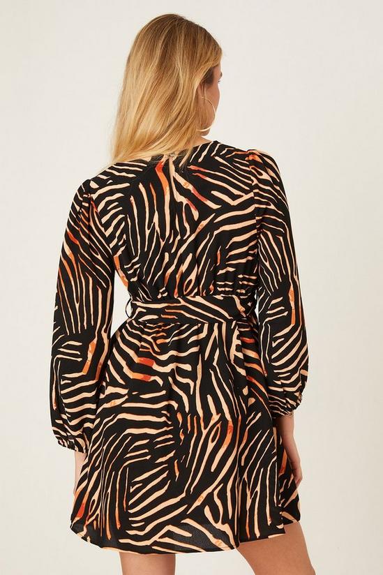Dorothy Perkins Petite Zebra Print Belted Mini Dress 3