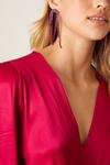Dorothy Perkins Premium Pink Satin Tie Front Midi Dress thumbnail 4