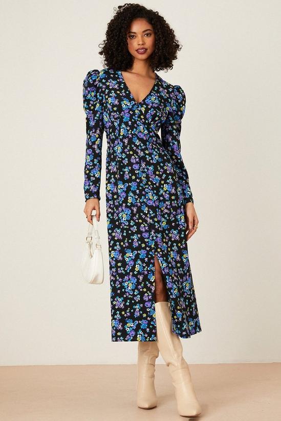 Dorothy Perkins Ditsy Floral Button Front Midi Dress 1