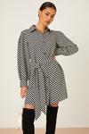 Dorothy Perkins Petite Mono Stripe Mini Shirt Dress thumbnail 1