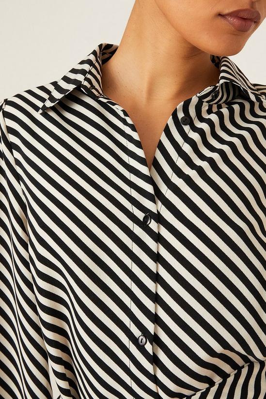 Dorothy Perkins Petite Mono Stripe Mini Shirt Dress 4